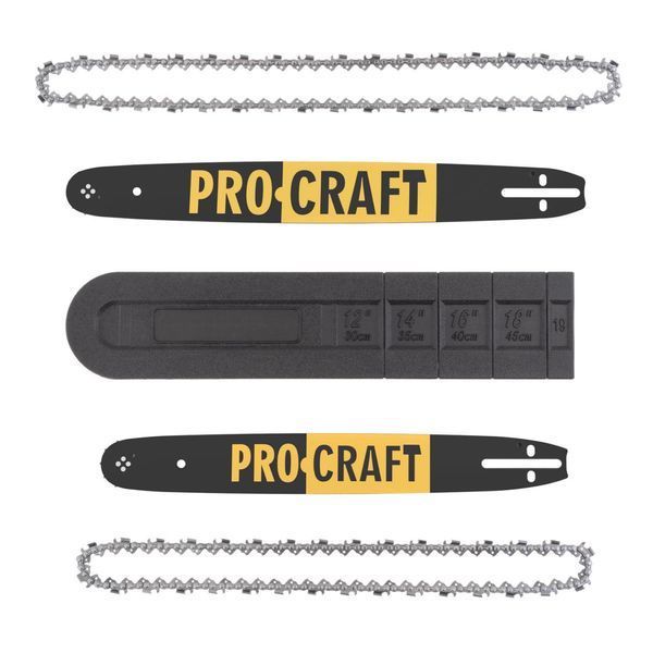 Бензопила Procraft GS50/2 3,8 к.с, 2 шини 40/45 см, 2 ланцюги GS50/2 фото