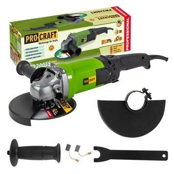 Кутова шліфувальна машина Procraft PW2200ES, 1400 Вт, диск 180 мм, регулювання обертів 8500&ndash;10500 об/хв PW2200ES фото