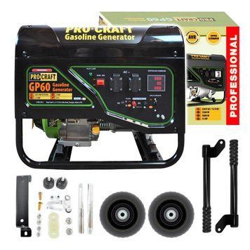 Бензиновий генератор Procraft GP60, 5.5 кВт, AVR, двигун 389 см&sup3;, 220 В GP60 фото