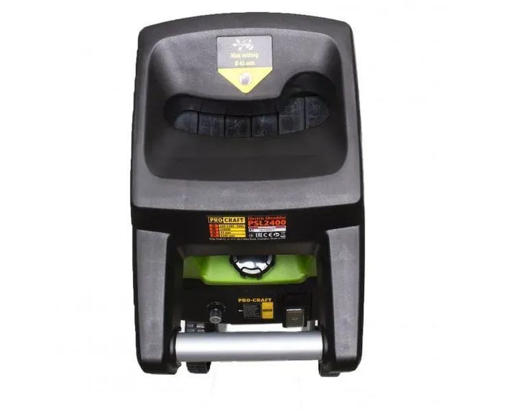 Электрический измельчитель веток Procraft PSL2400, 2400 Вт, ножевой механизм, удлинитель 10 м в комплекте PSL2400 фото